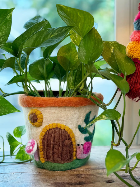 Hand Felted Wool Planter