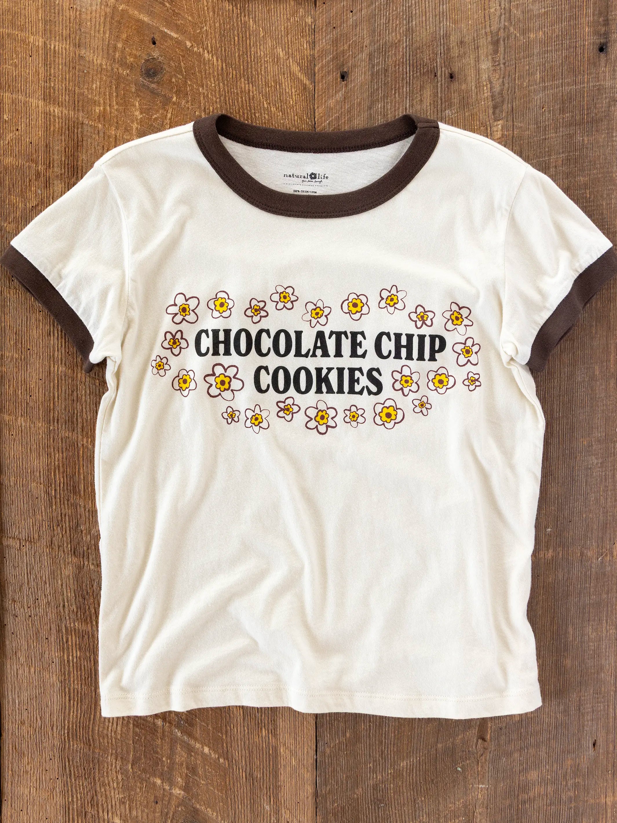 Ringer Cotton Baby Tee Shirt - Chocolate Chip Cookies – Natural Life
