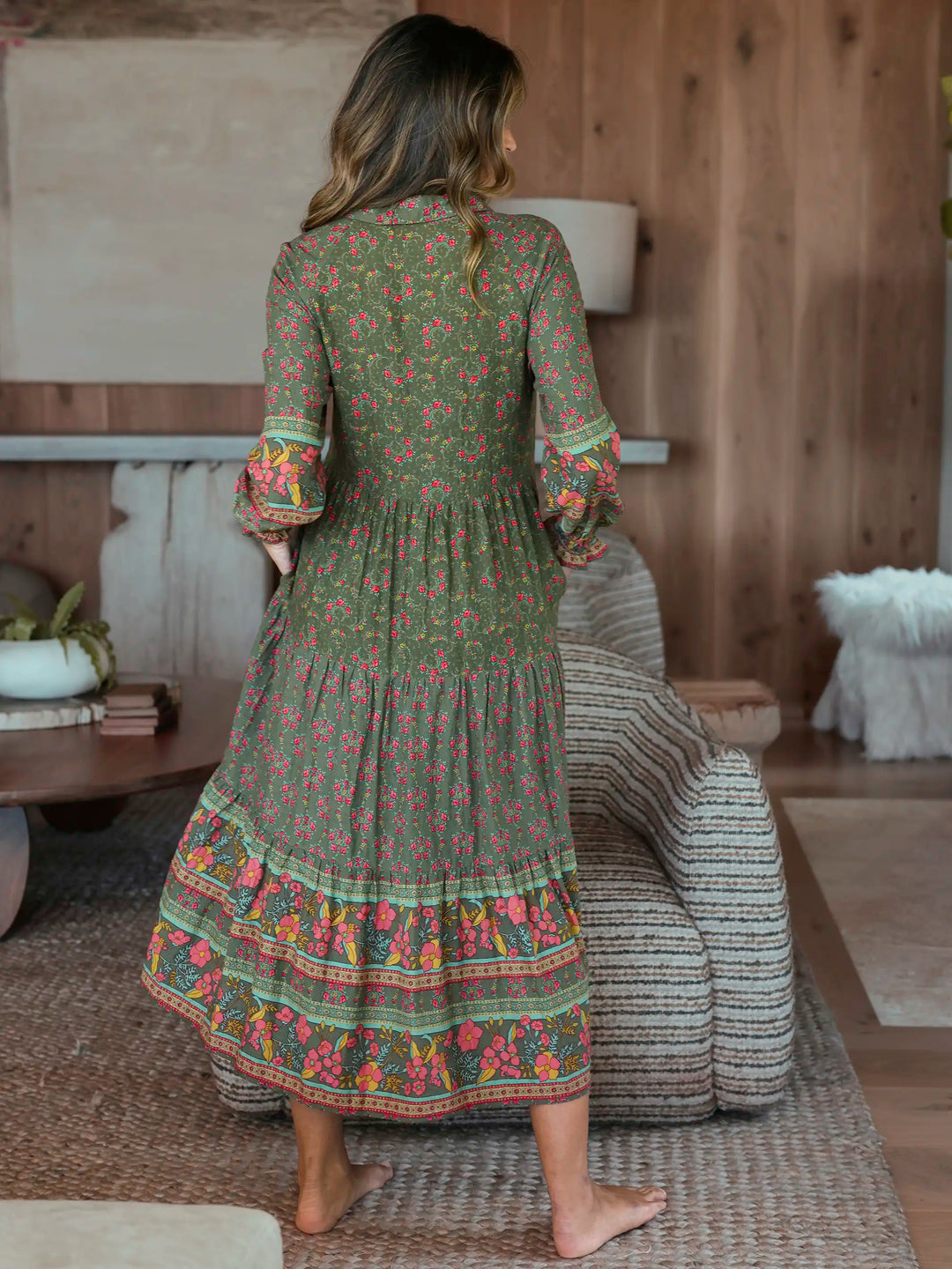 boho midi dress long sleeve Rebecca this dress adds a