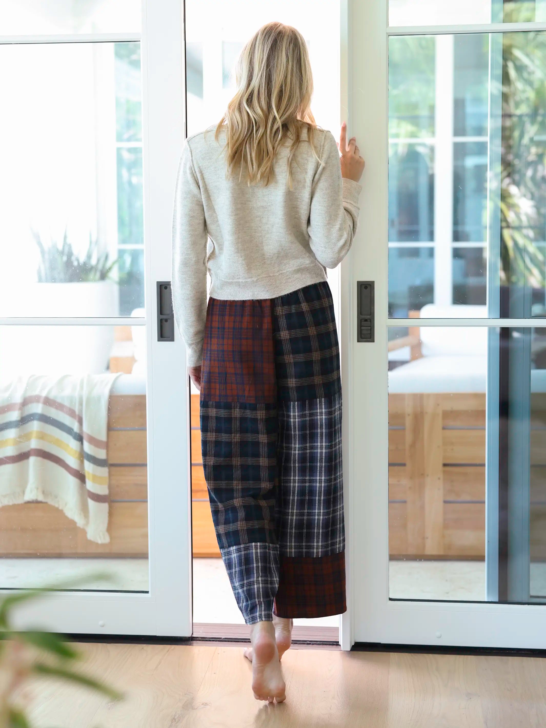 【MONSE】NAVY Vintage Plaid Trouser pants Racing Stripe Vintage Plaid Pants by Monse | Rent the Runway