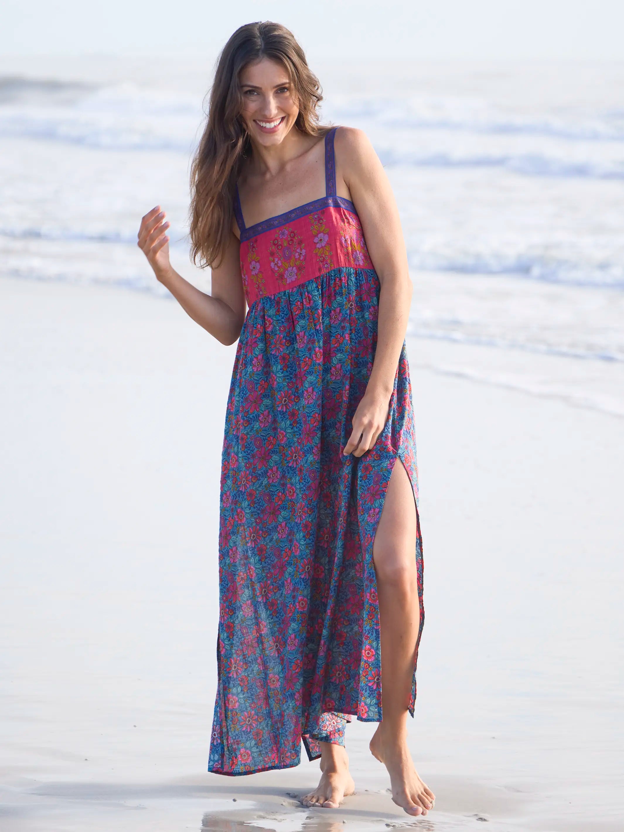 patti side slit maxi dress Natural Life Patti Side Slit Maxi Dress