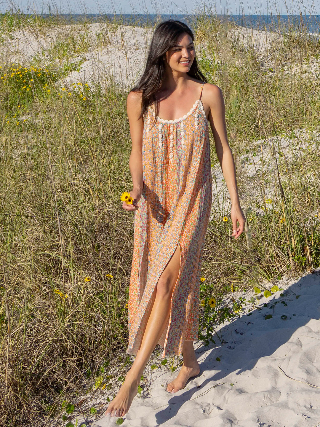 Cosette Embroidered Cotton Maxi Dress