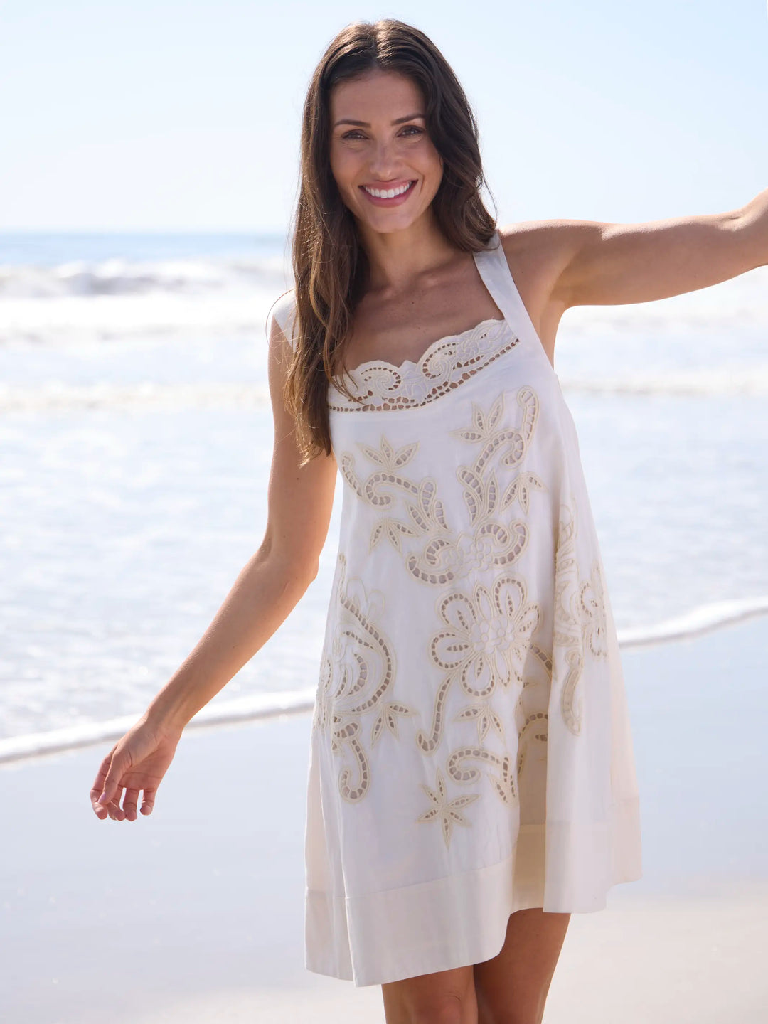 cotton eyelet dress Frank & Eileen Women's Midi Dress, Grace Dress, Eyelet Cotton, Size XS, White 100% Cotton Turn this garment inside out Karen Kane Women's Petite Size