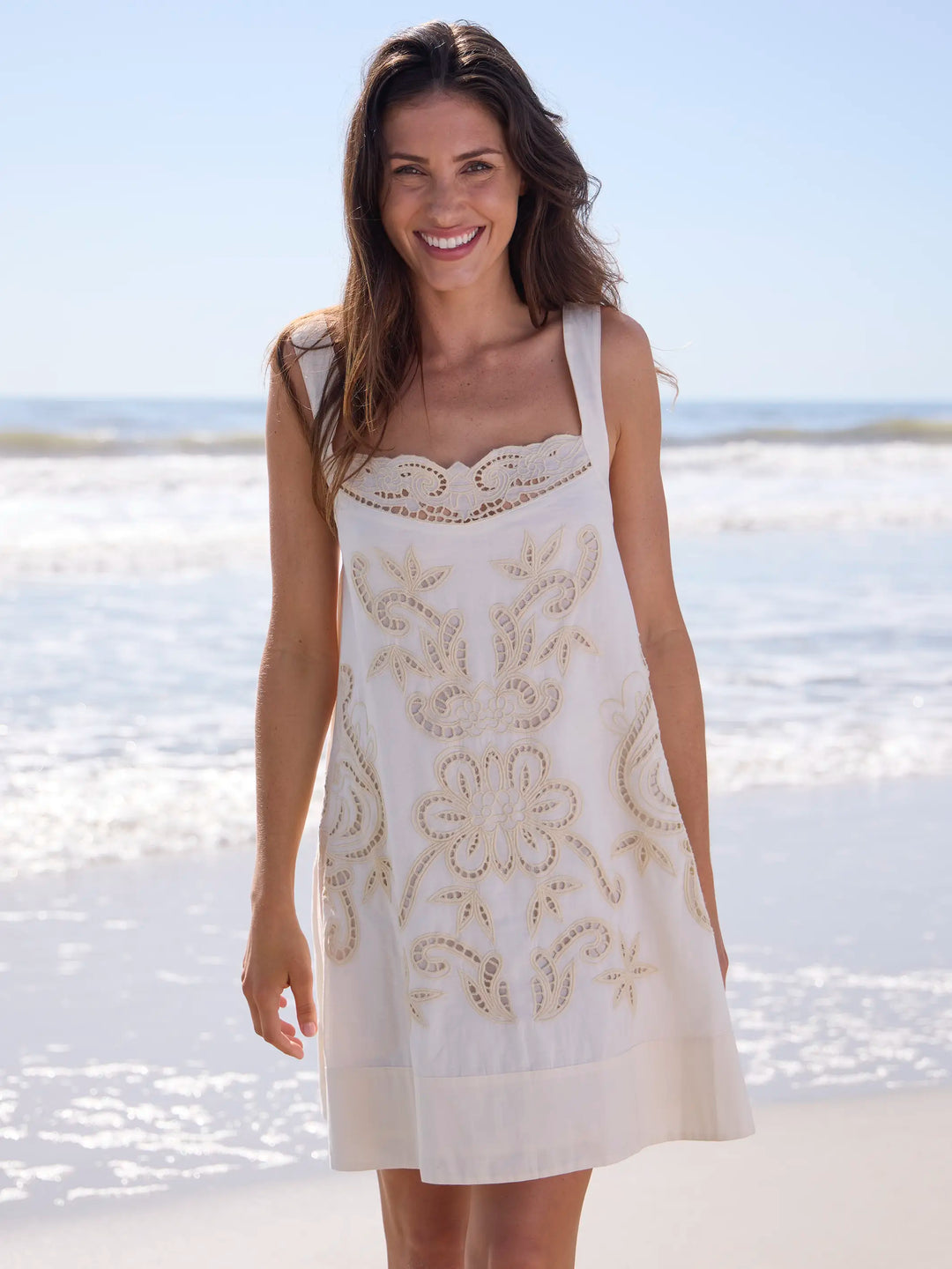 Sadie Cotton Eyelet Mini Dress