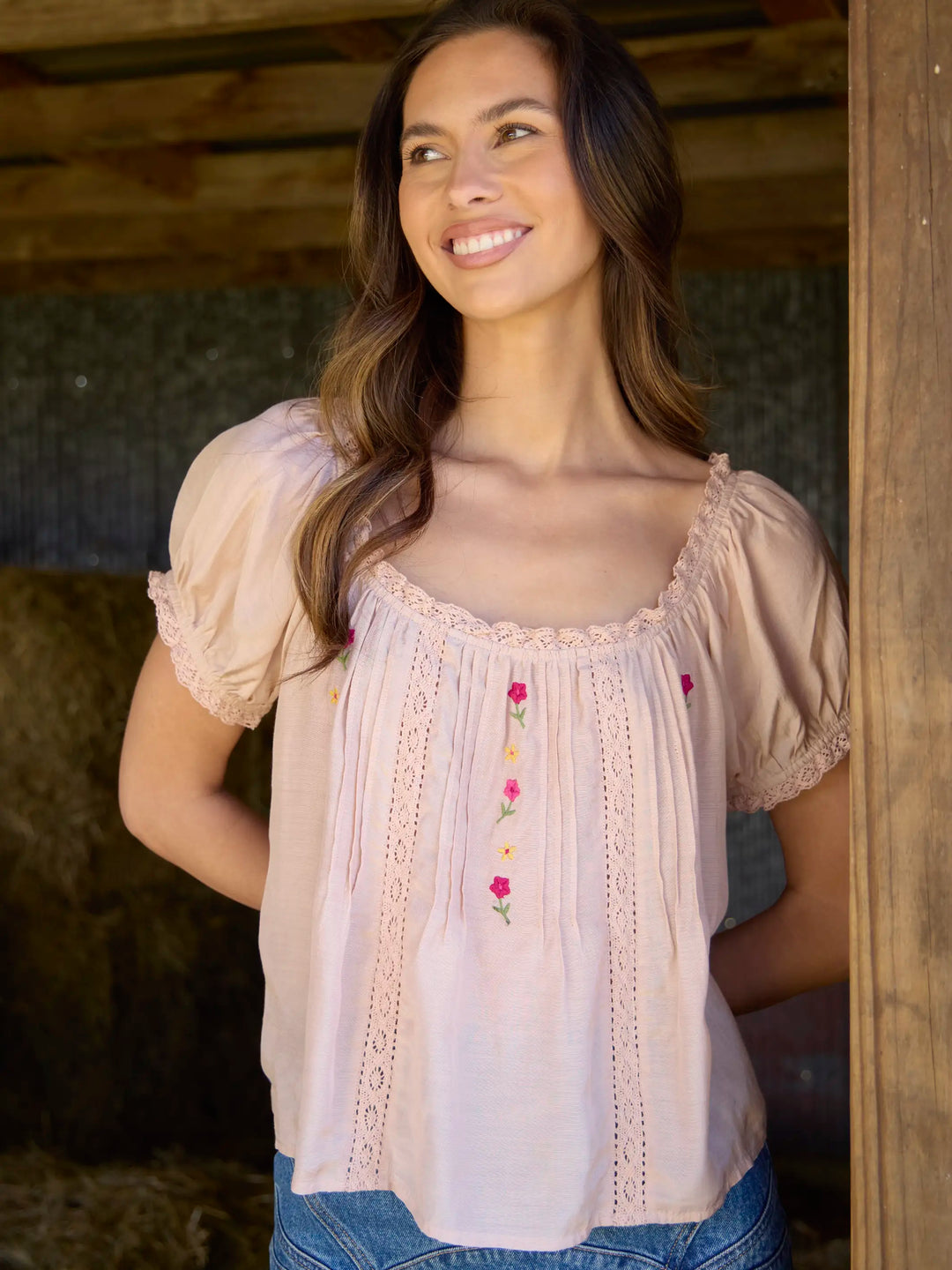 Sweet Nothings Embroidered Top - Light Pink – Natural Life