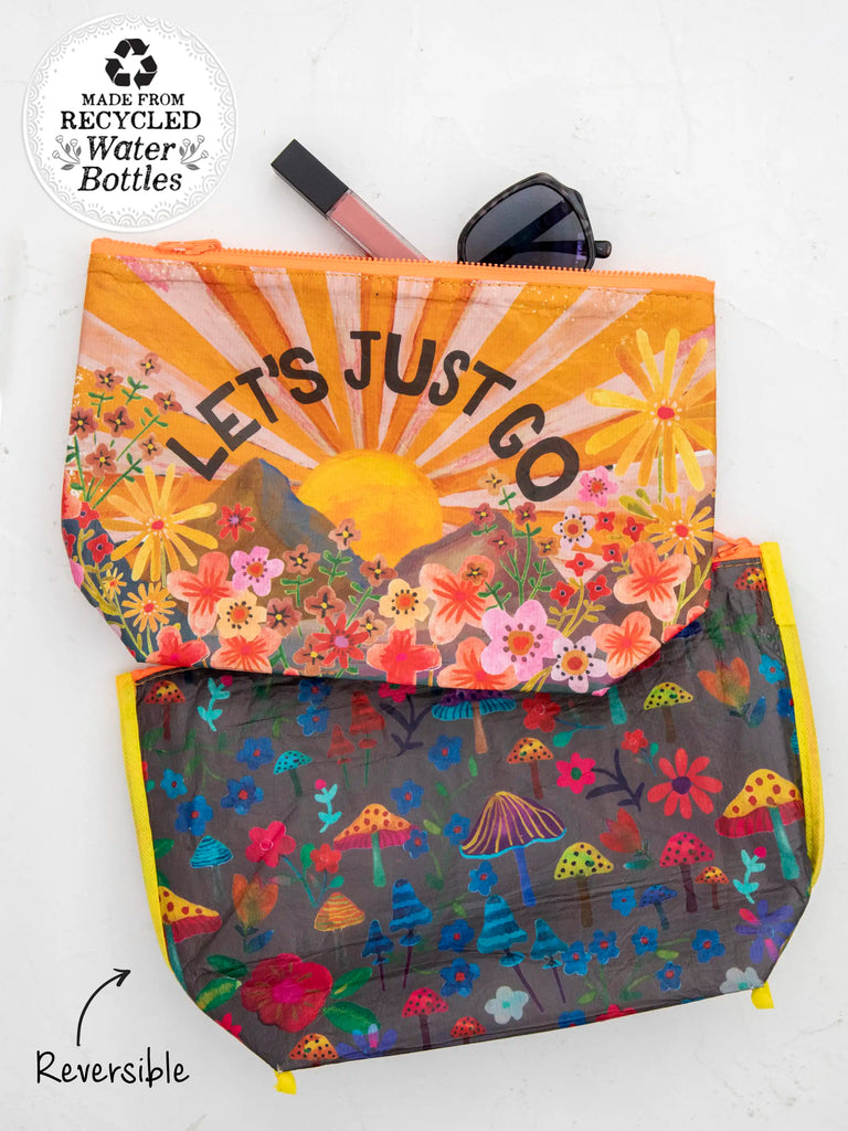 Recycled Zipper Pouch - Let's Just Go-view 1