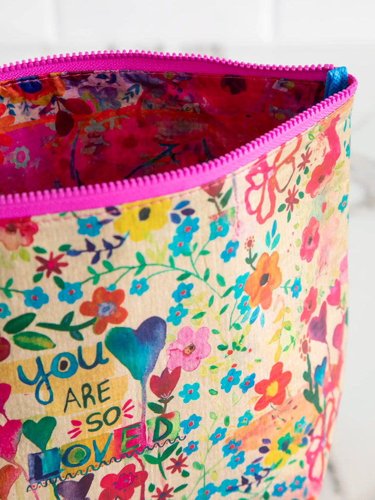 Recycled Zipper Pouch - You Are So Loved-view 2