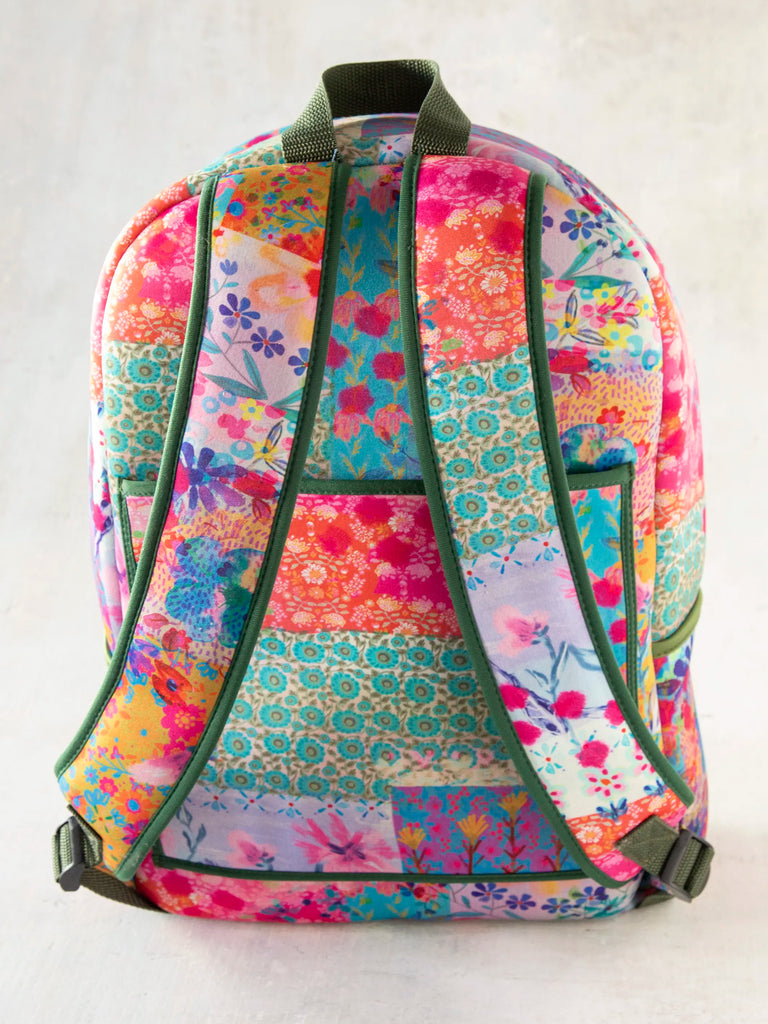 Live Happy Neoprene Backpack - Pink Watercolor Patchwork-view 4