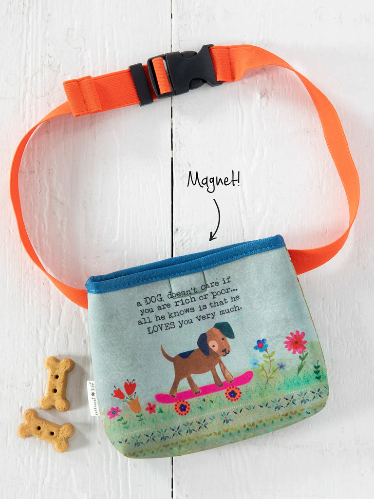 Doggie Treat Pouch - Ditsy Floral Daisies-view 1