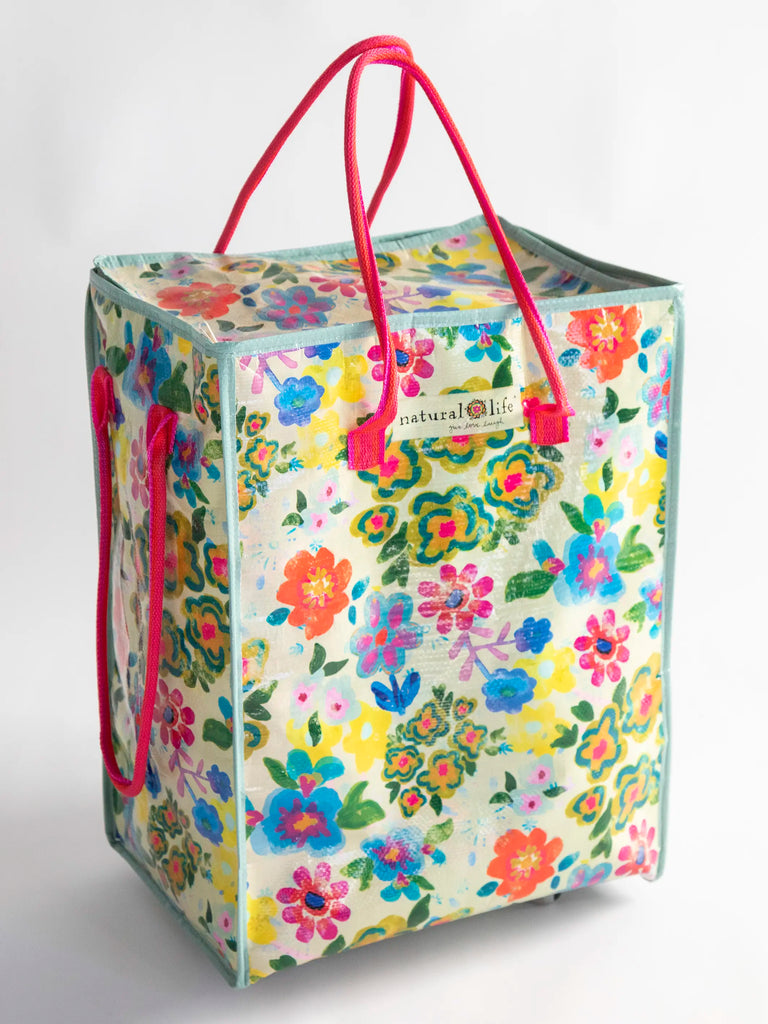 Rolling Tote - Floral Garden-view 2