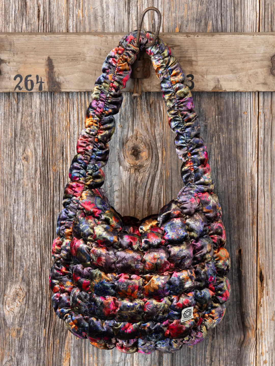 Puffy Velvet Fit-It-All Bag - Large Mandala Folk Patchwork