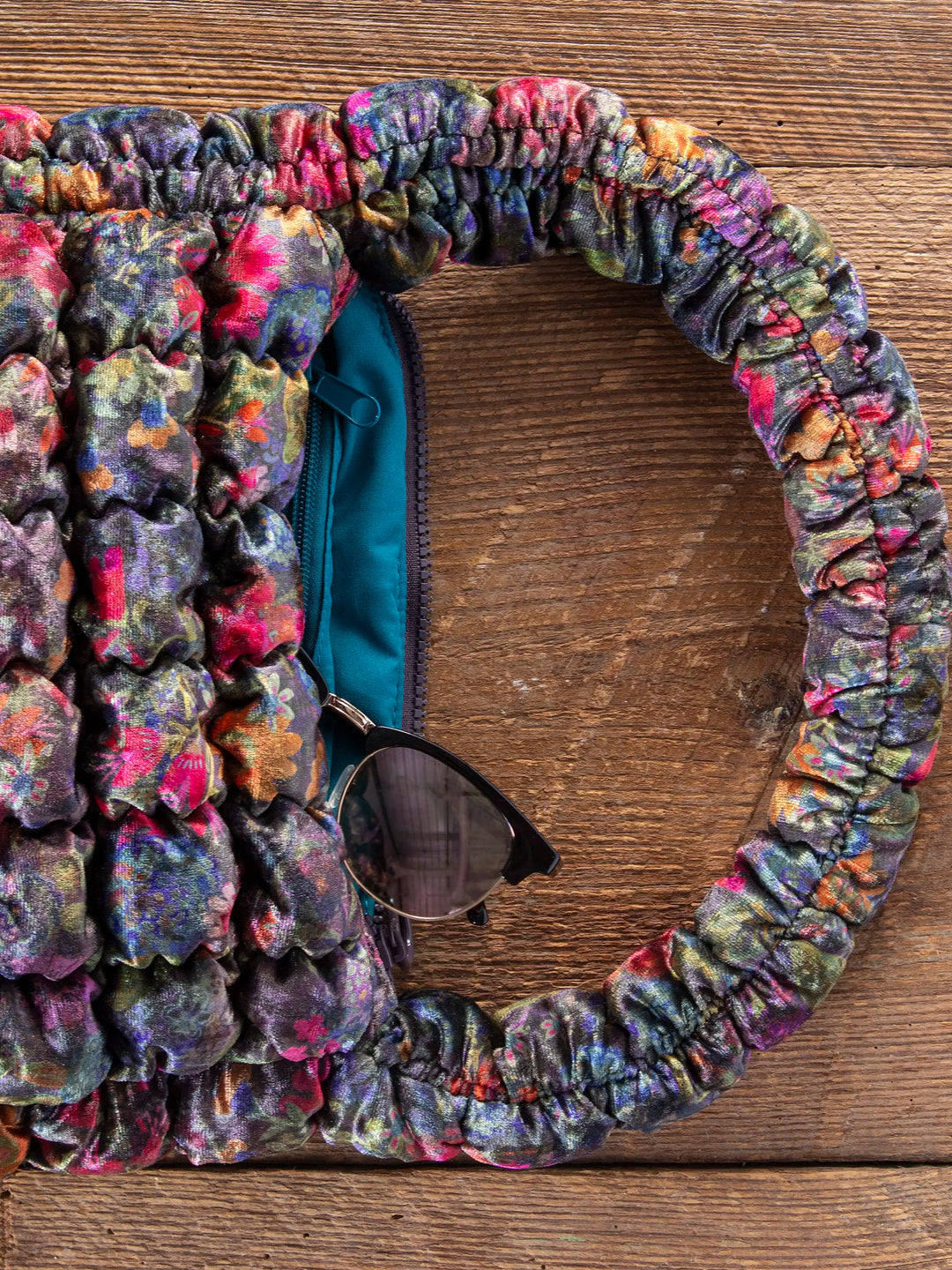 Puffy Velvet Fit-It-All Bag - Large Mandala Folk Patchwork