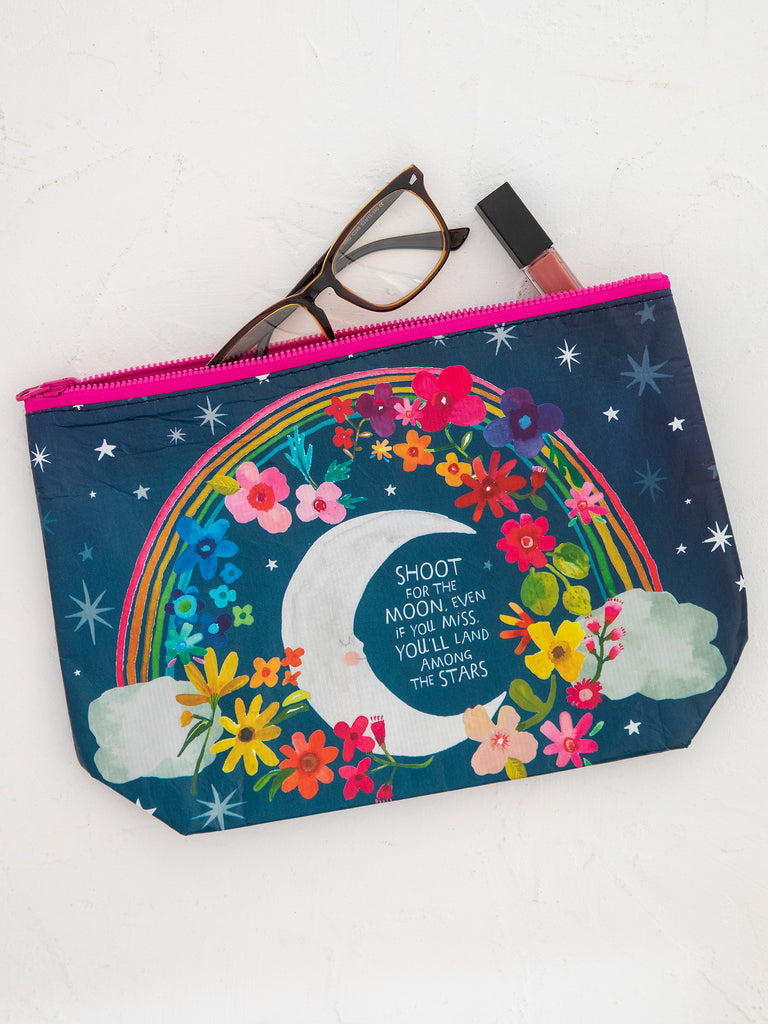 Recycled Zip Pouch|Moon Stars-view 3