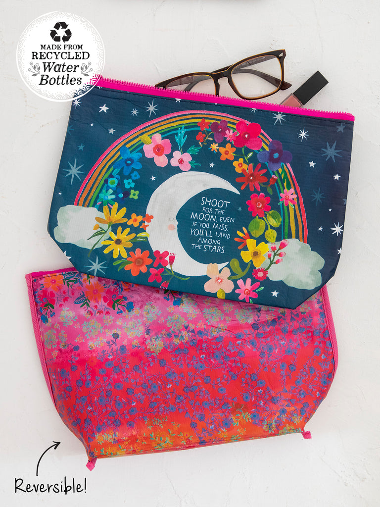 Recycled Zip Pouch|Moon Stars-view 1