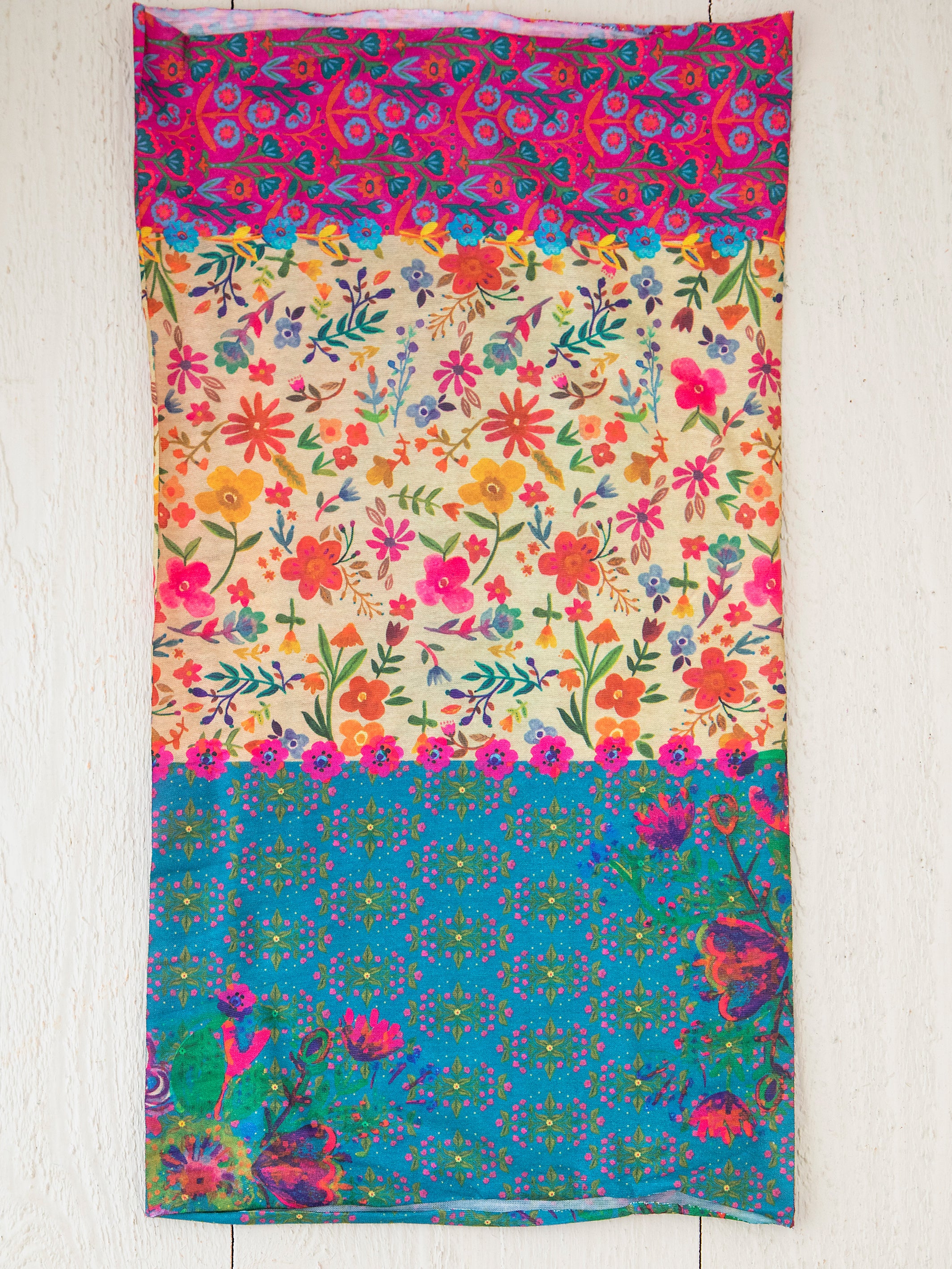 Floral Mandala Medium Half Headband – Boho Bandeau By Karma Gift, Cream