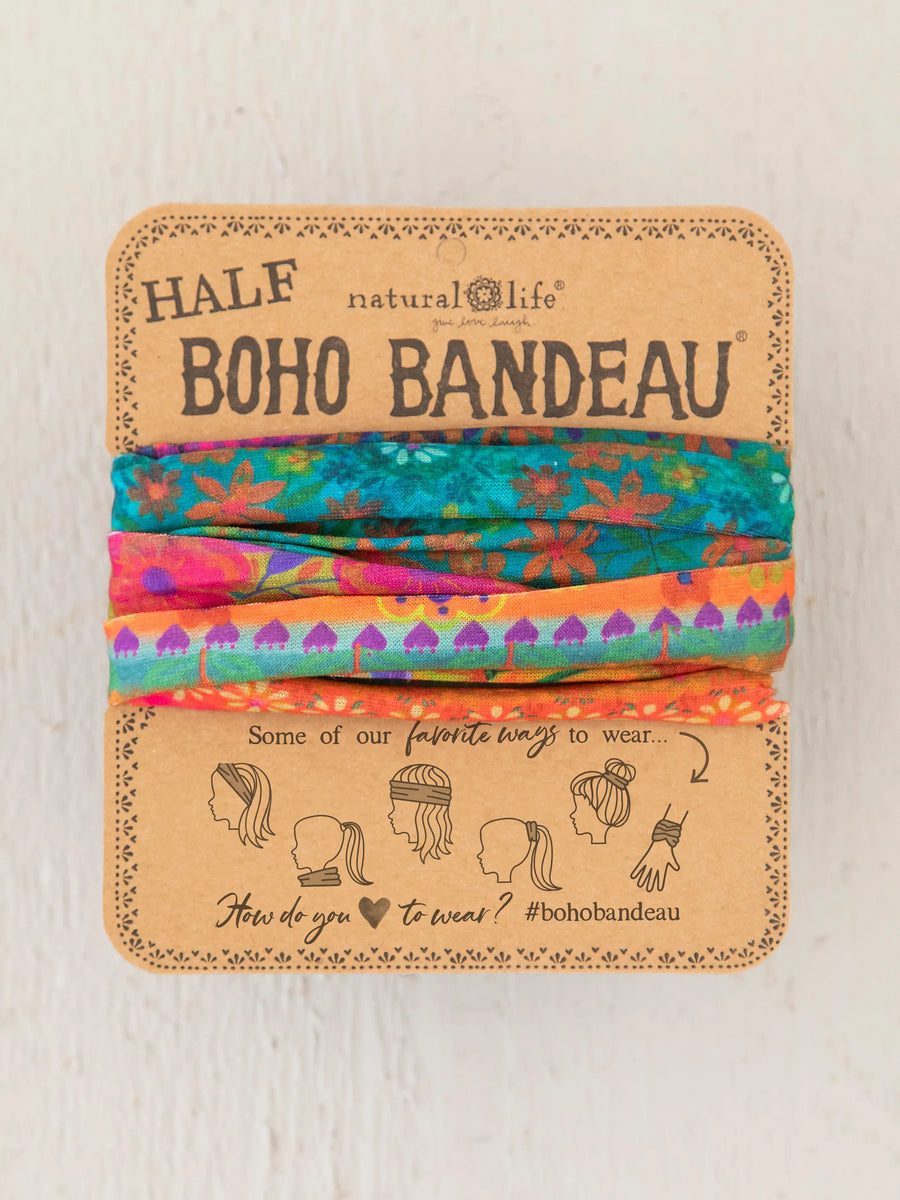 Half Boho Bandeau® Headband - Bright Border – Natural Life