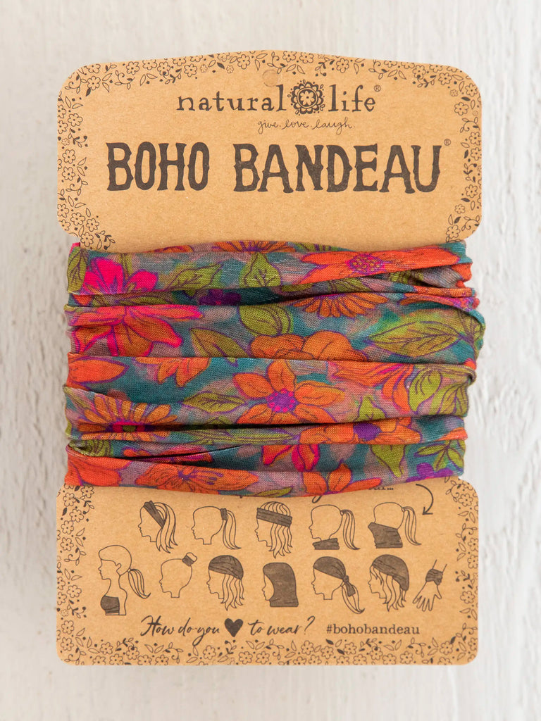 Full Boho Bandeau® Headband - Watercolor Neon-view 1