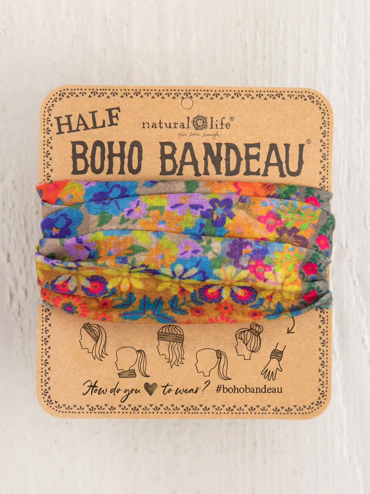 NATURAL LIFE Half Boho Bandeau - collection of four Mast General Store | Half Boho Bandeau Headband - Bright Border main image 3