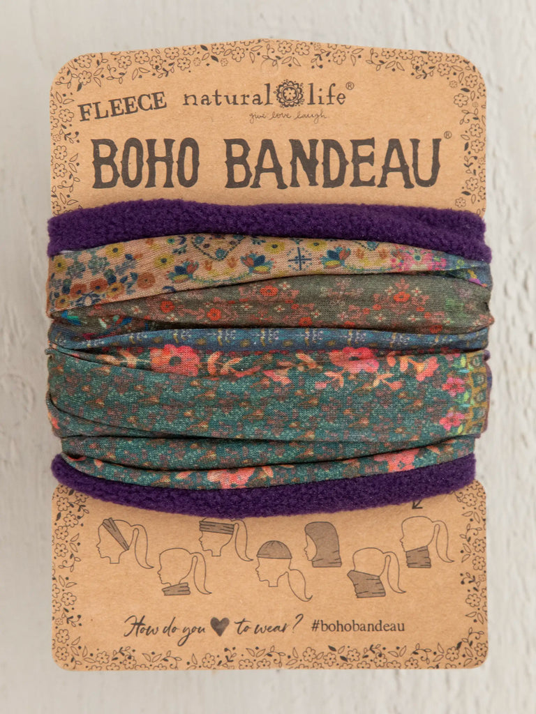 Fleece Boho Bandeau® Headband - Vintage Patchwork-view 1
