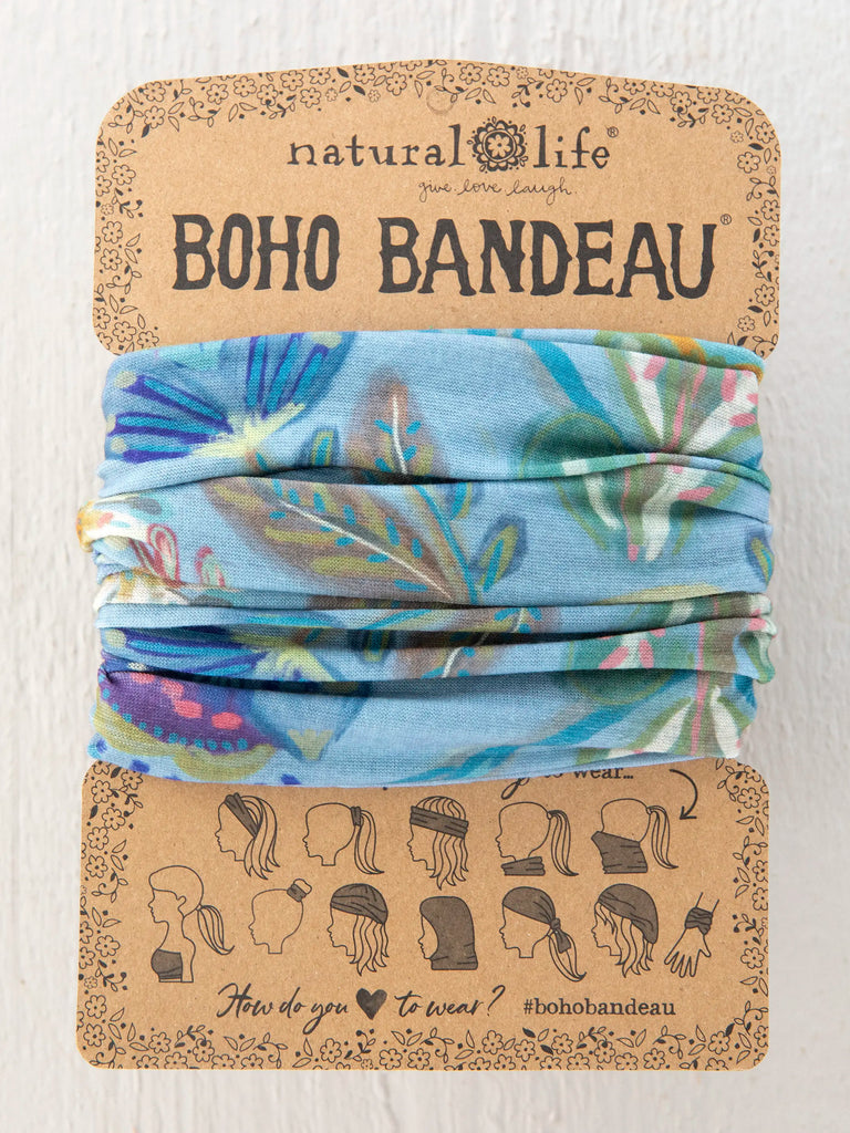 Full Boho Bandeau® Headband - Mandala Folk Garden-view 1