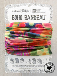 Full Boho Bandeau® Headband - Pink Painted Garden-view 1