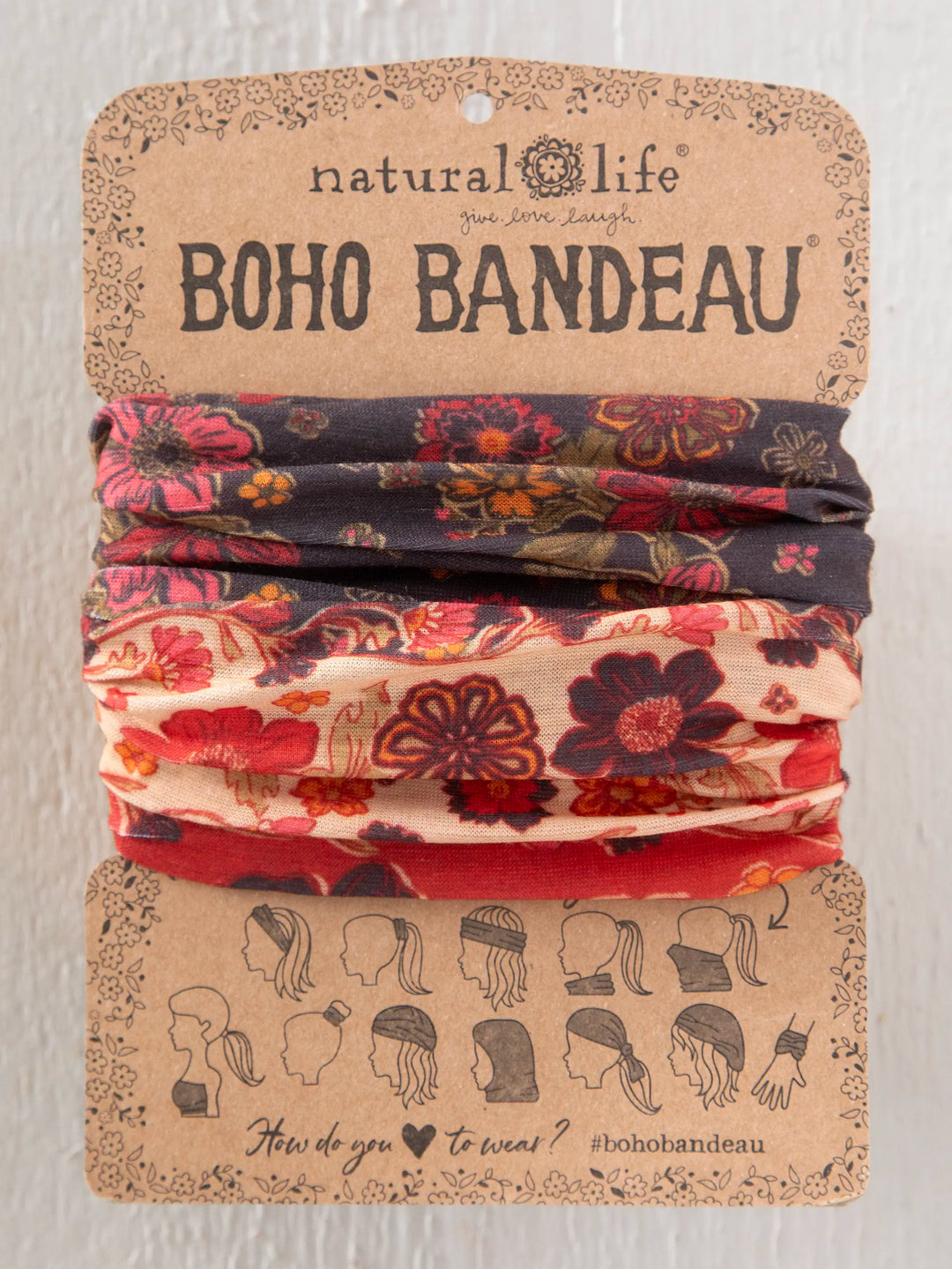 Full Boho Bandeau® Headband - Blue Riviera Floral