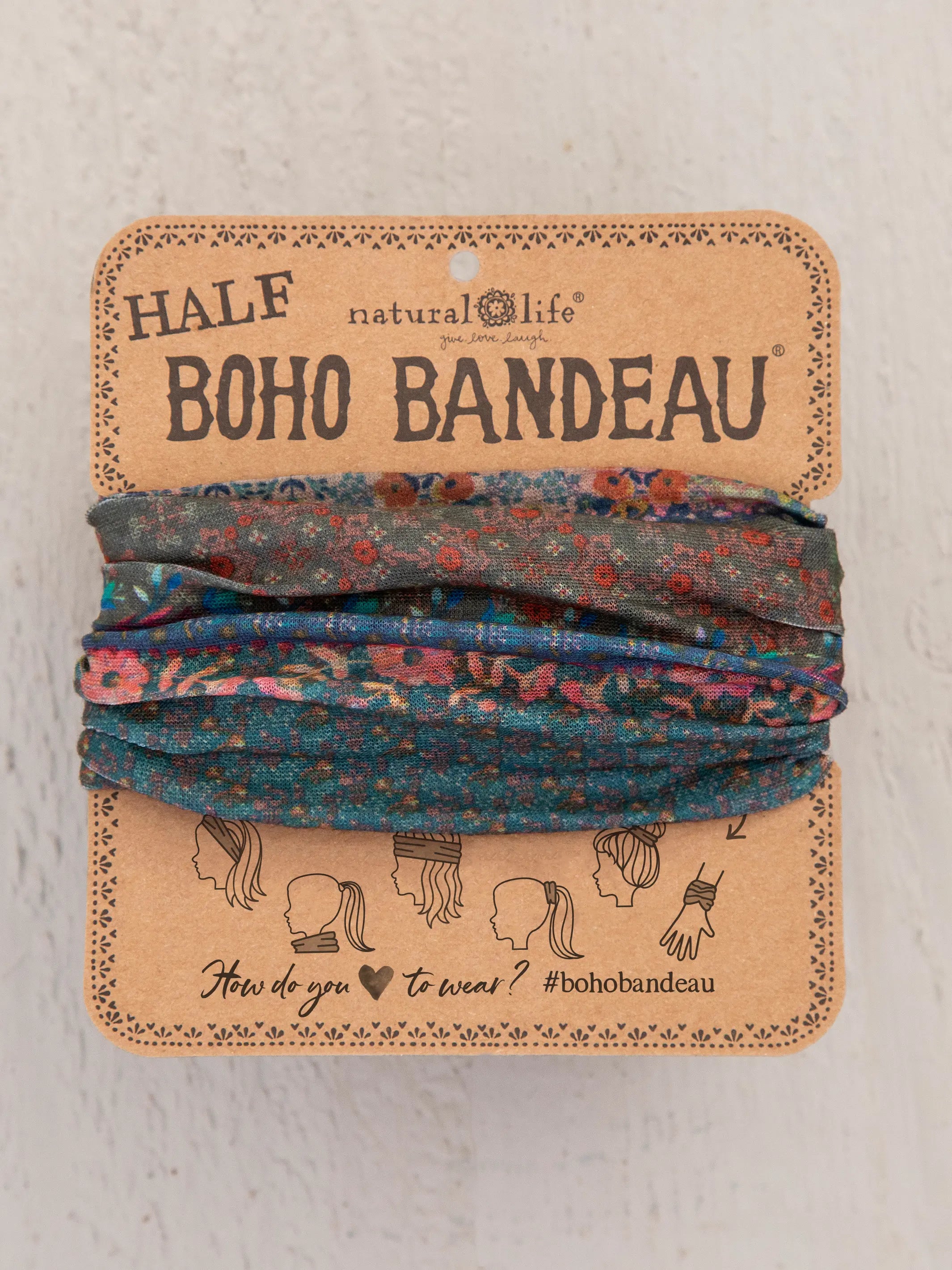 Half Boho Bandeau® Headband - Black – Natural Life