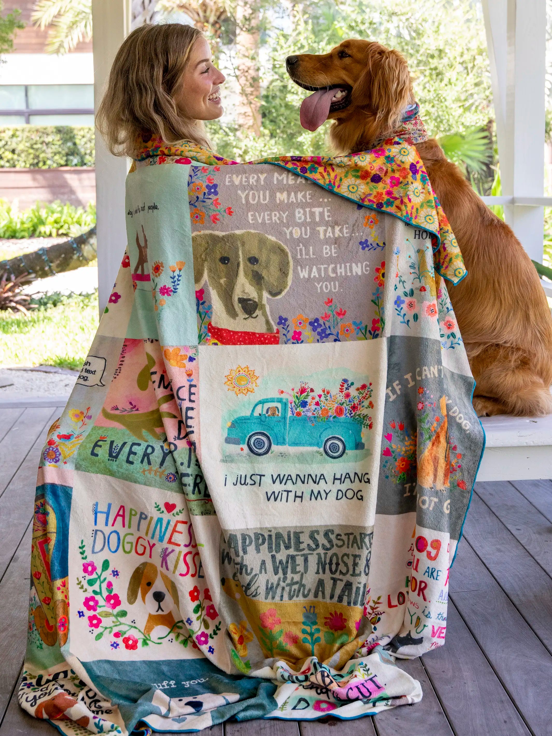 XL Double-Sided Cozy Blanket - Dog Lover Chirps – Natural Life