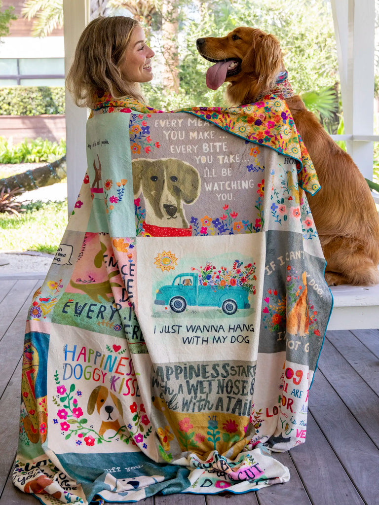 XL Double-Sided Cozy Blanket - Dog Lover-view 1