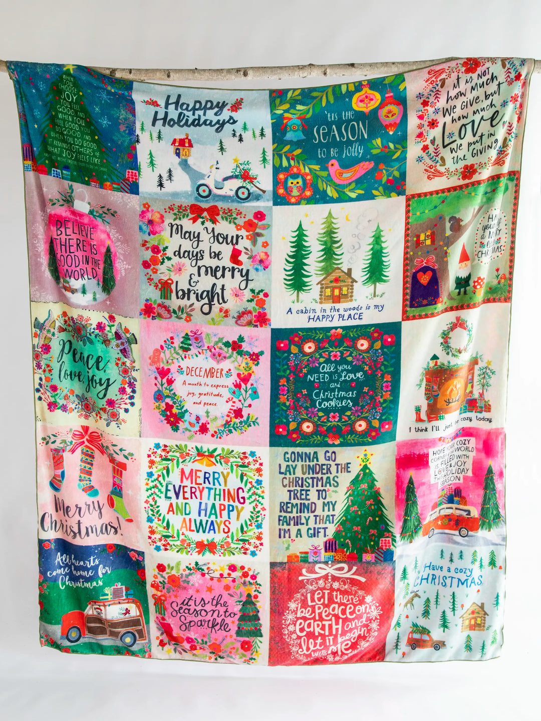 XL Double-Sided Cozy Blanket - Holiday Chirps