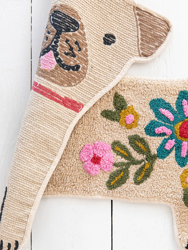 Tufted Cotton Bath Mat Dog Natural Life