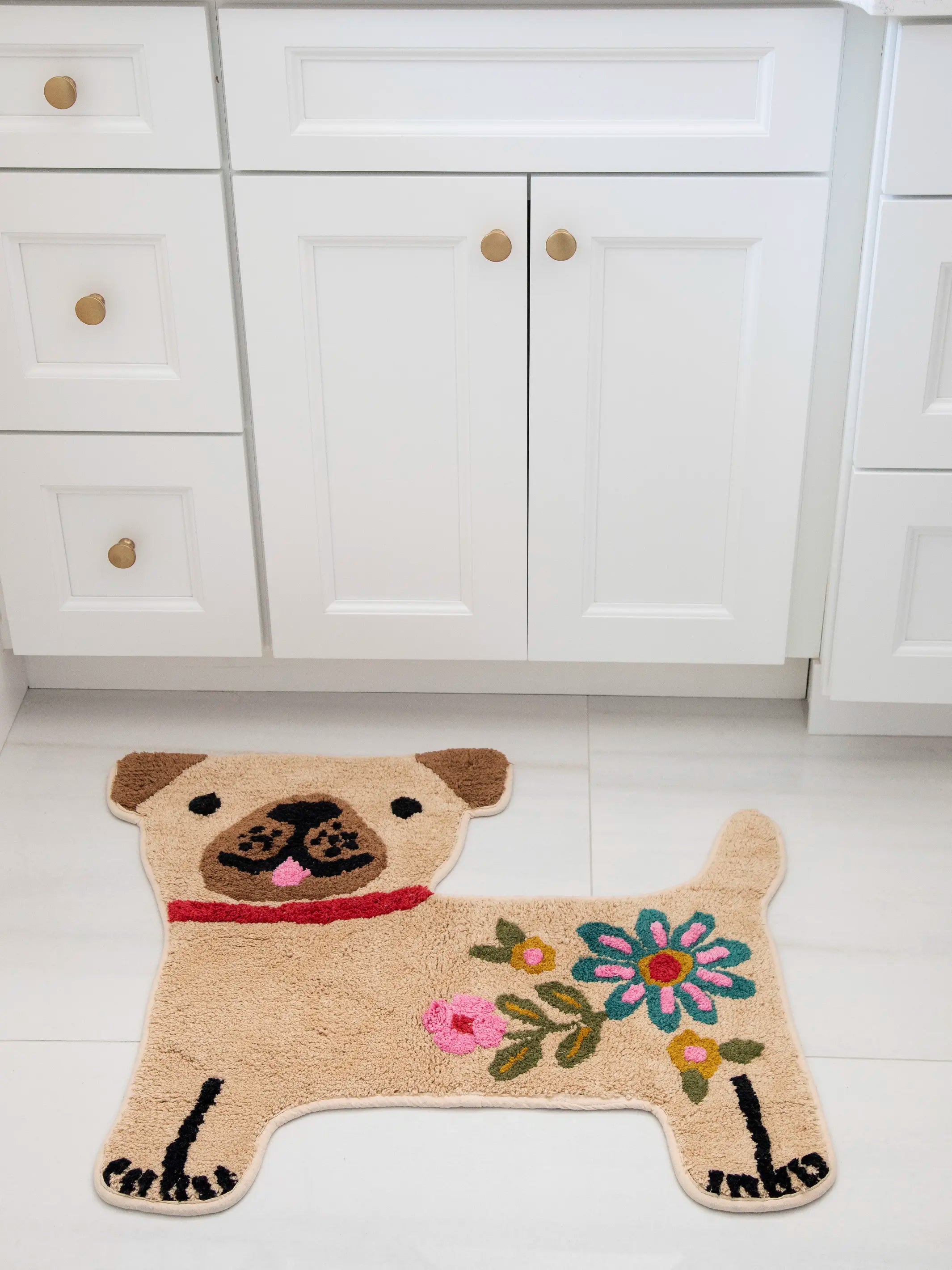 Tufted Cotton Bath Mat Tan Dog – Natural Life
