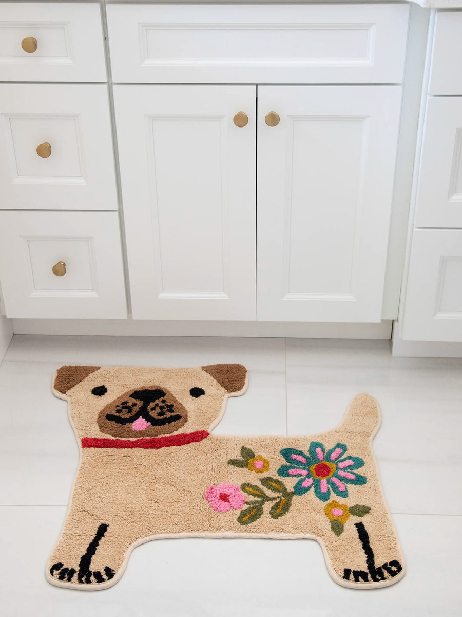 Tufted Cotton Bath Mat - Dog