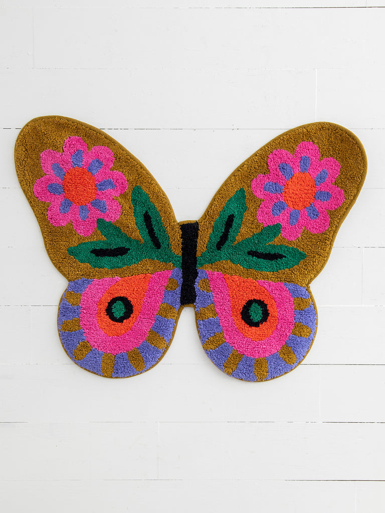 Shaped Tufted Bath Mat|Butterfly-view 2