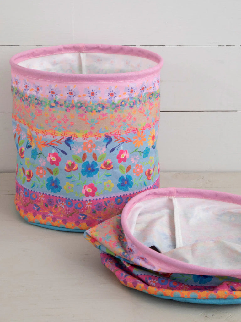 Collapsible Storage Bin - Floral Border-view 2