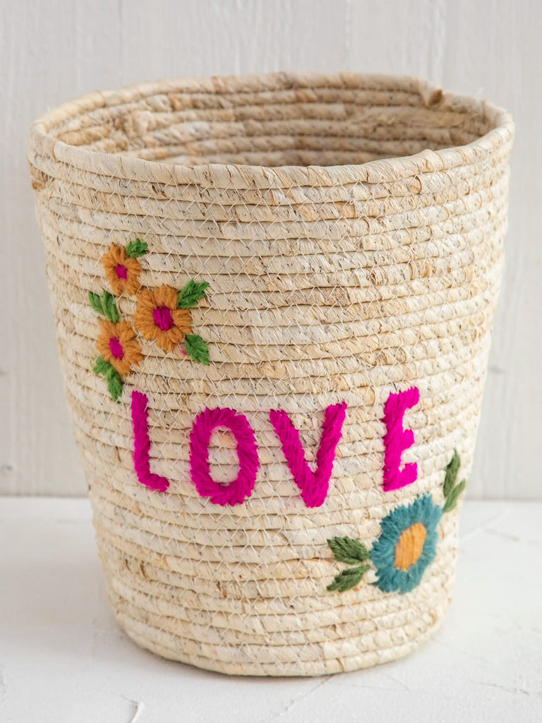 Hand Embroidered Basket-view 1