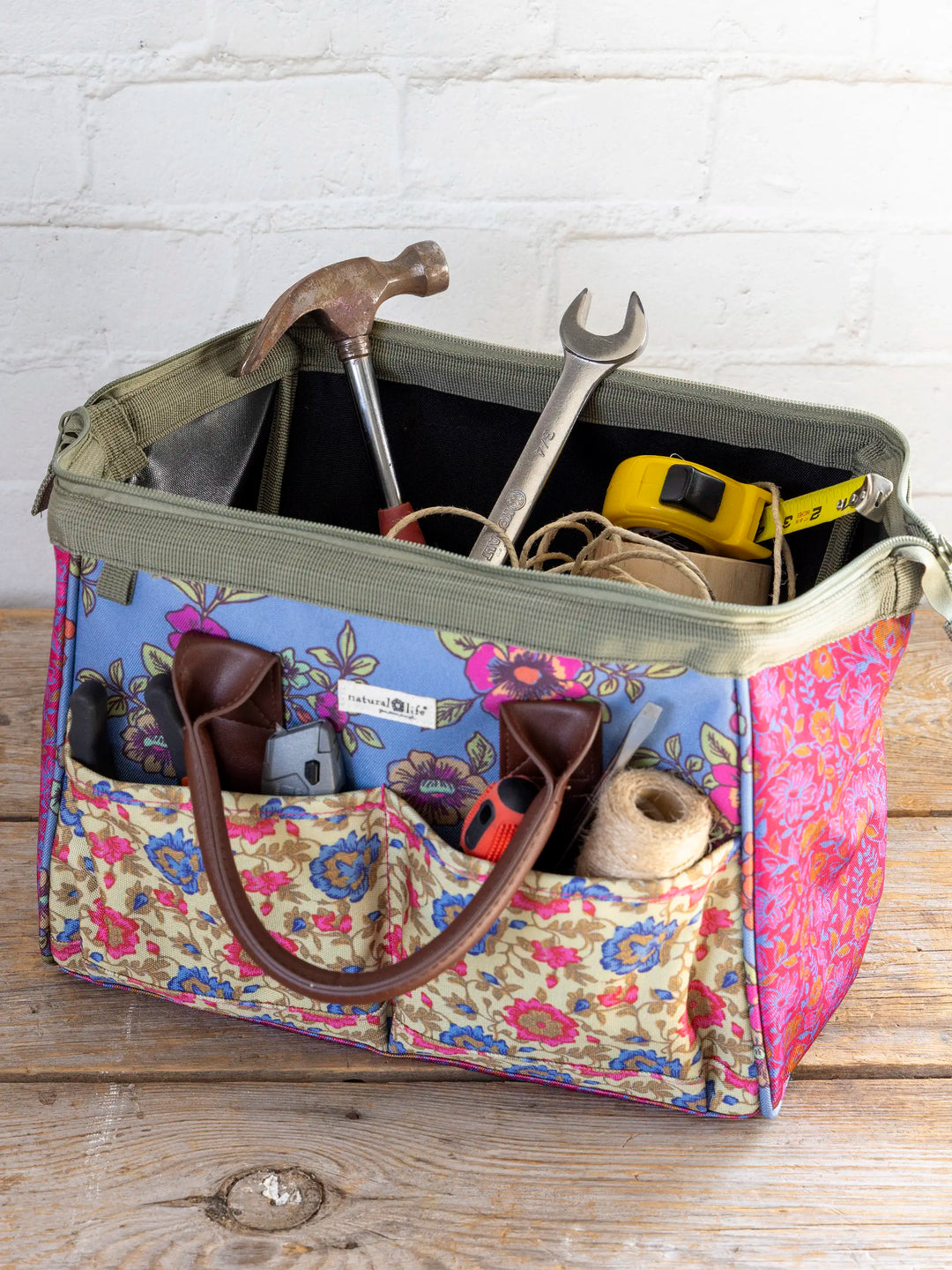 Mimi Zip Up Tool Bag - Blue Enchanted Wildflowers – Natural Life