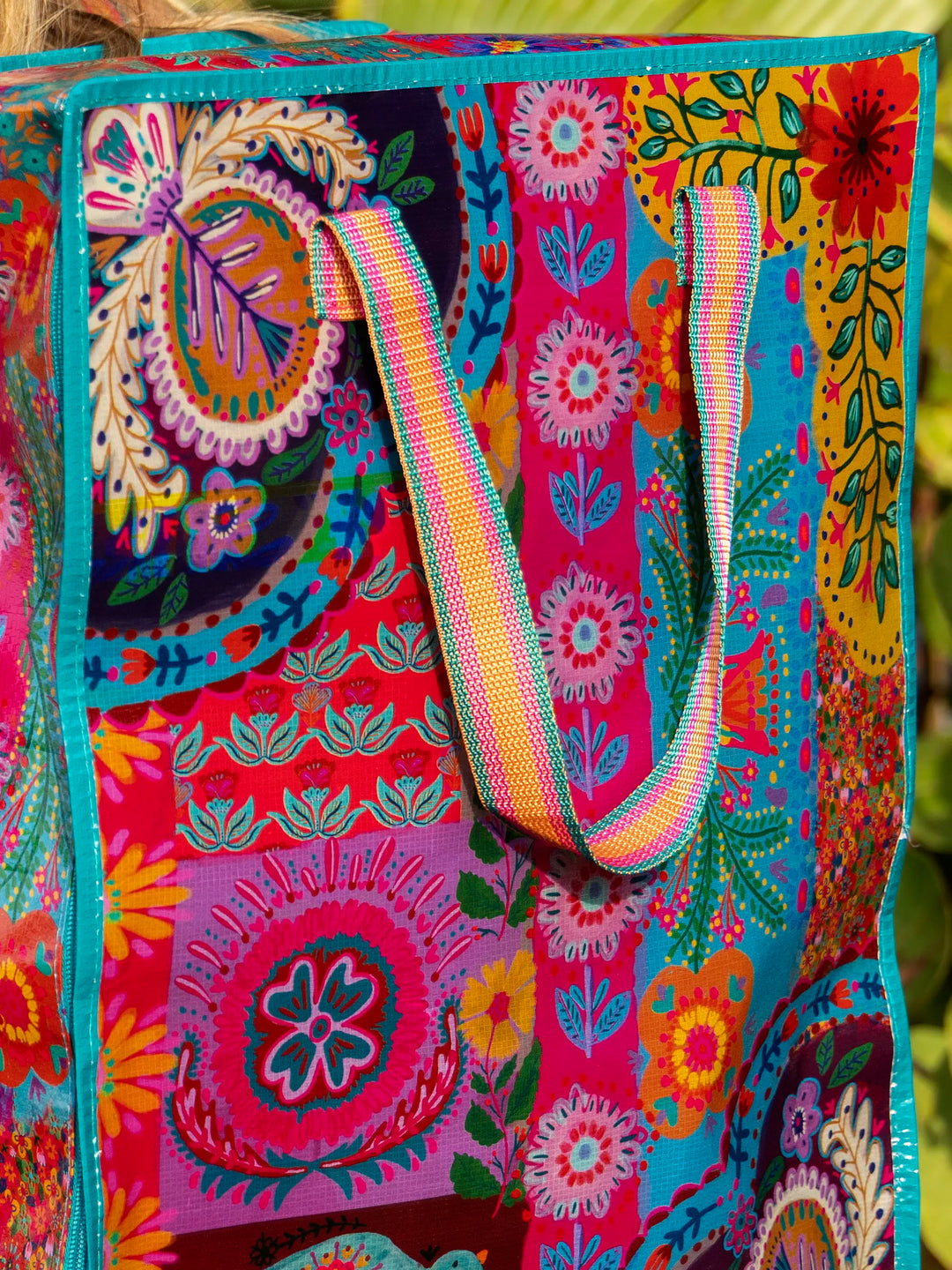 XL Backpack Tote Bag - Magenta Patchwork – Natural Life