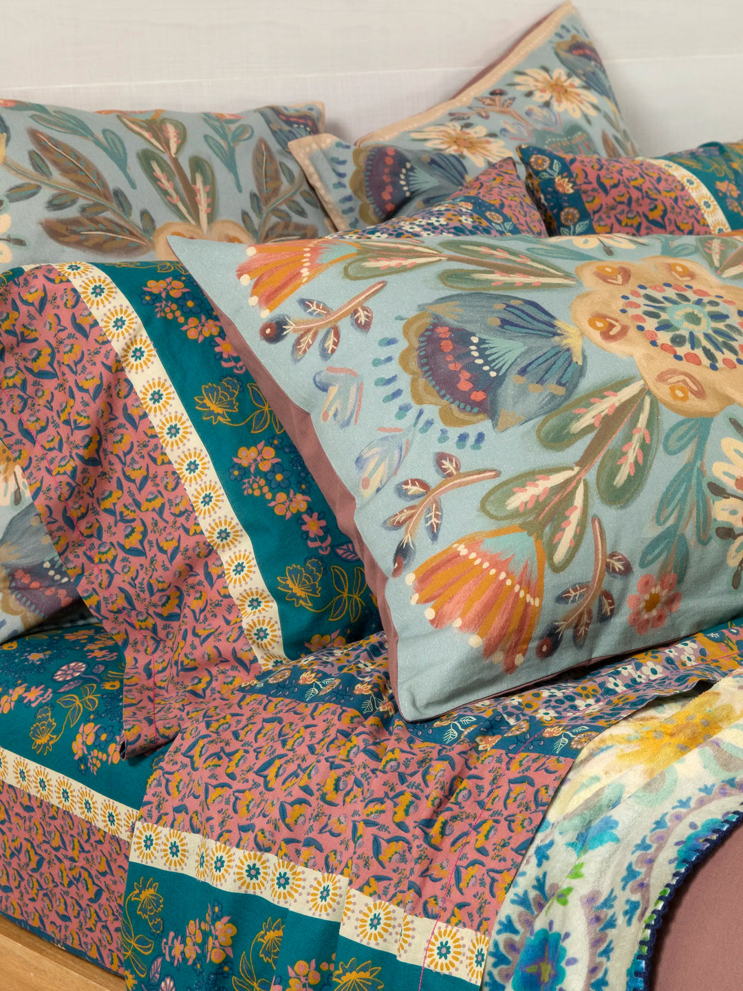 Catalina Cotton Duvet Cover - Blue Mandala