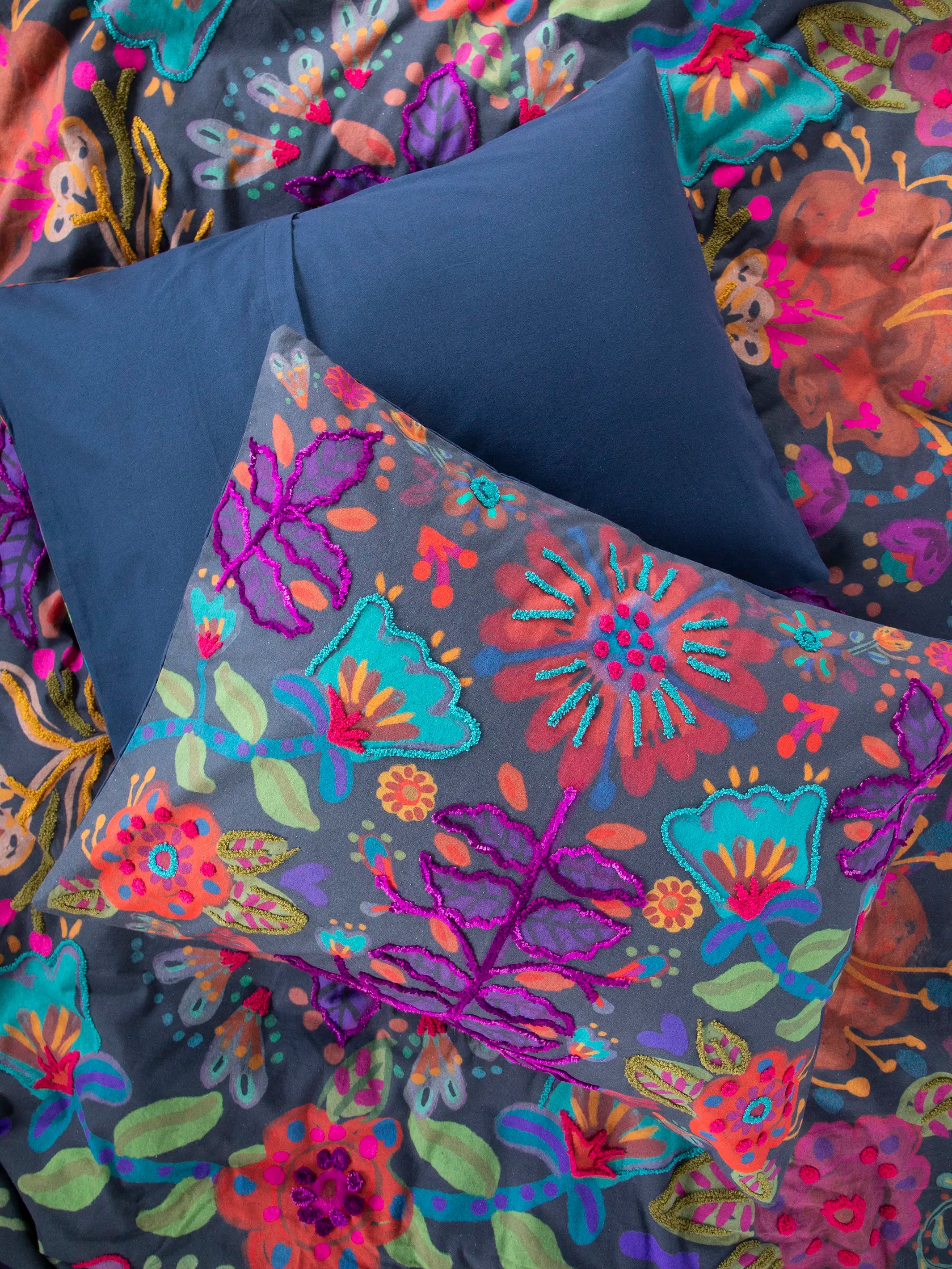 Catalina Cotton Shams, Set of 2 - Midnight Garden – Natural Life