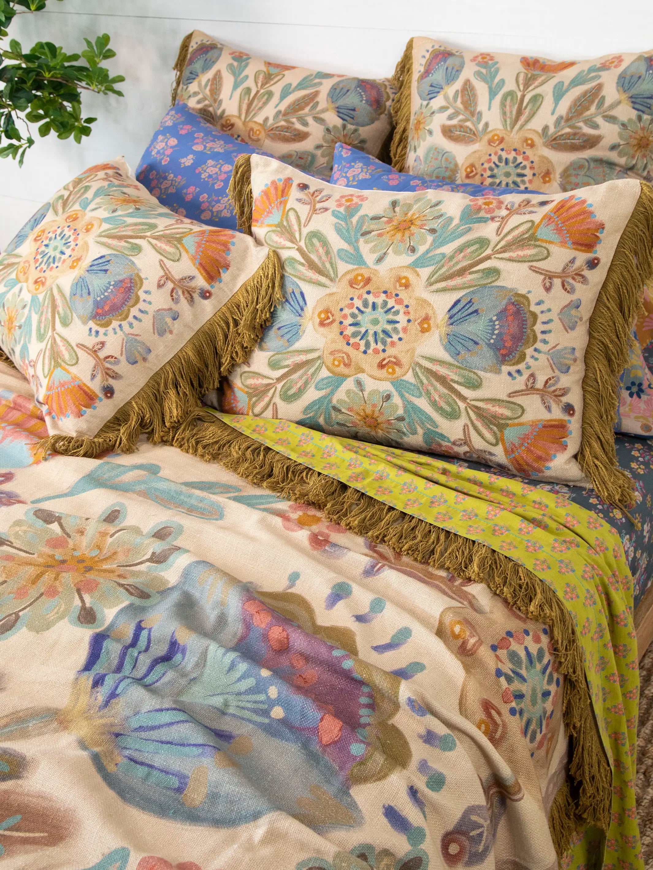 Boho Fringe Shams, Set of 2 - Thumbnail 3