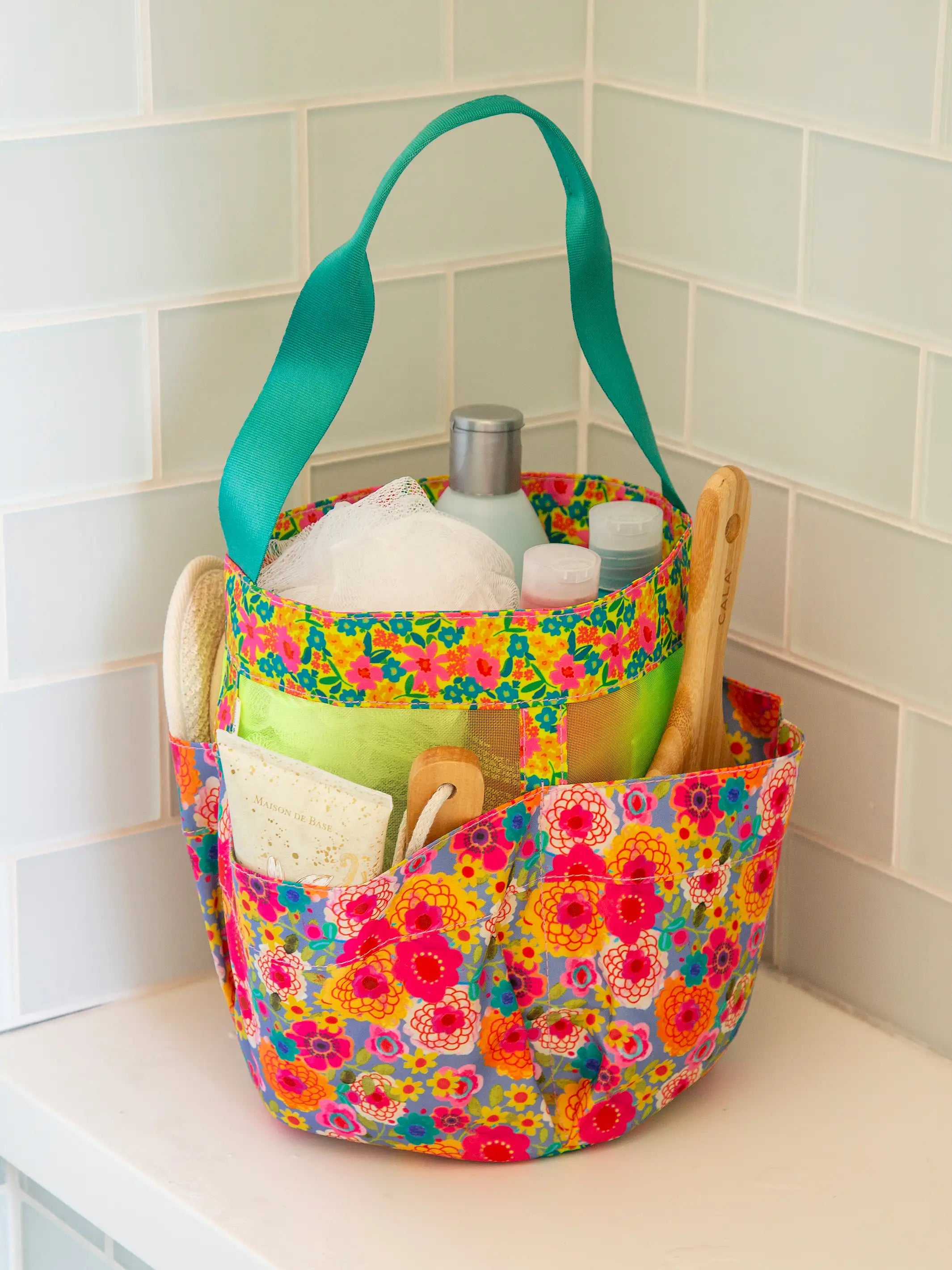 at Home Cool Grey Shower Caddy