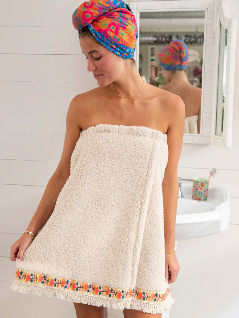 Trim Shower Towel Wrap-view 2