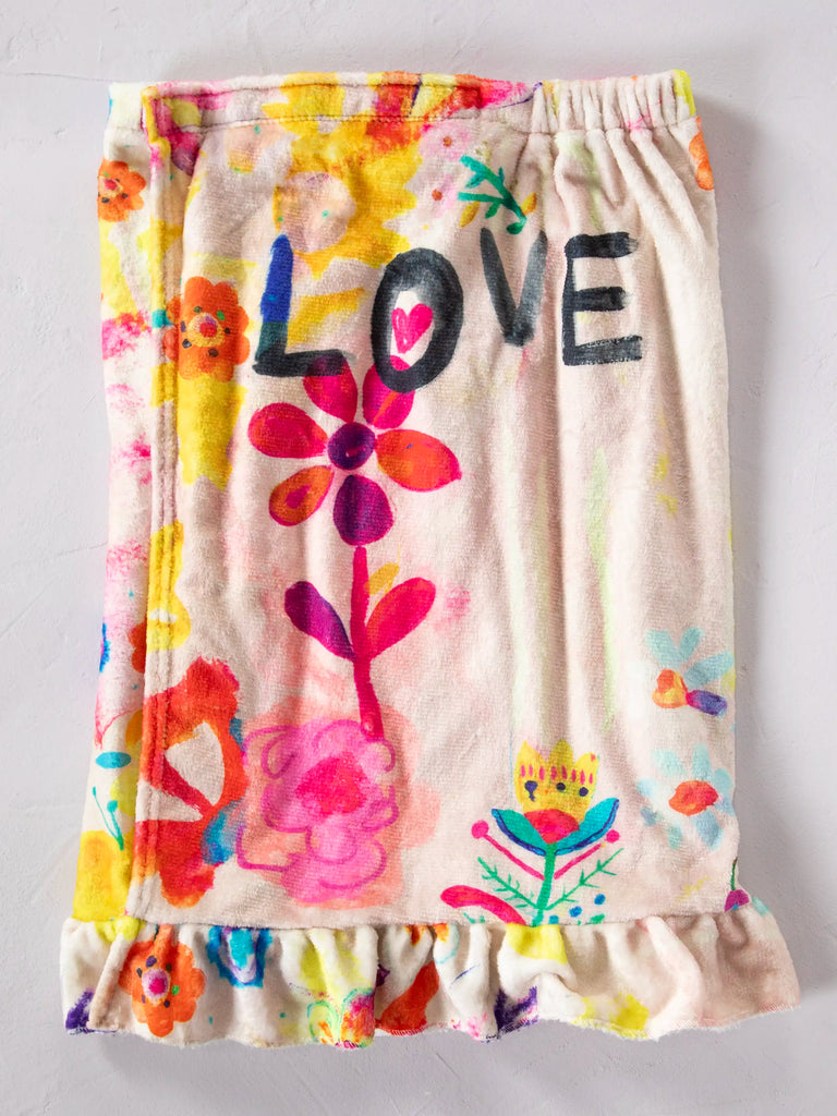 Shower Body Towel Wrap - Life Is A Canvas Love-view 2