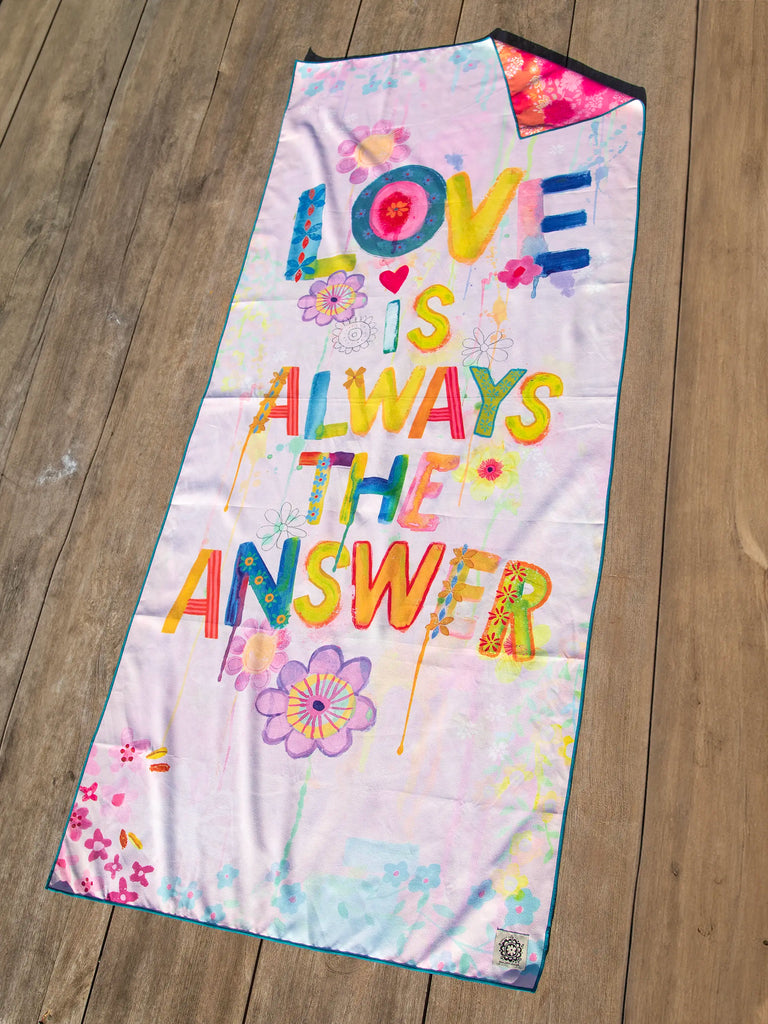 Double-Sided Microfiber Beach Towel - Love Is Always The Answer-view 5