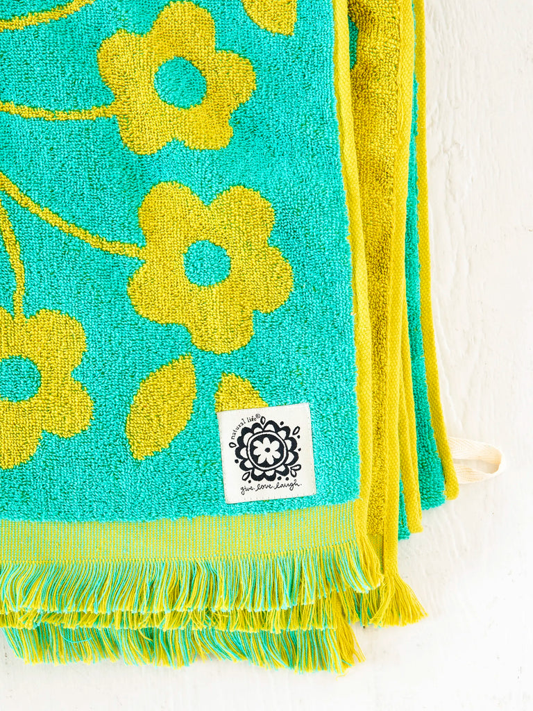 Cotton Bungalow Beach Towel - Turquoise-view 4