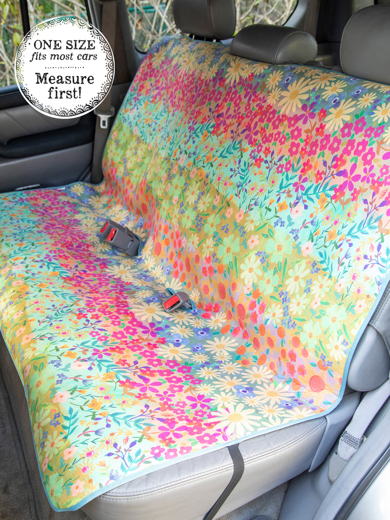Back Car Seat Cover - Wildflower Border-view 1