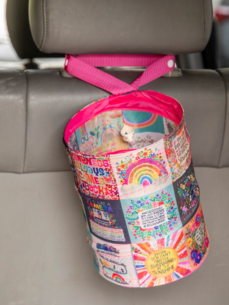 Pop-Up Car Trash Can - Chirp Patchwork-view 1
