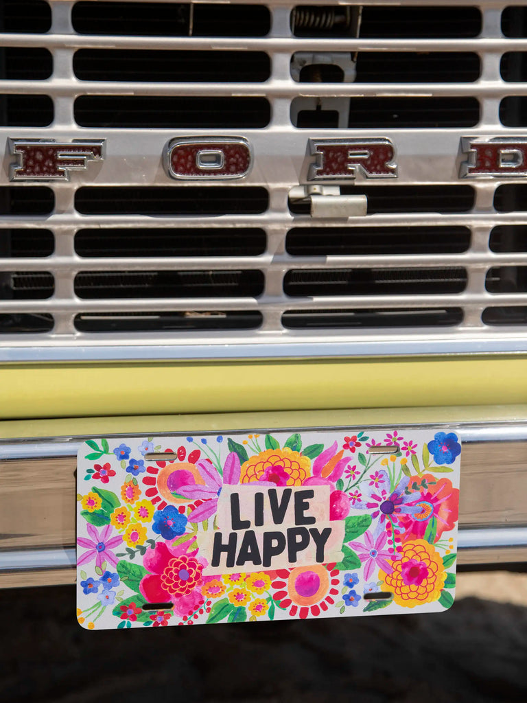 Novelty License Plate - Live Happy-view 1