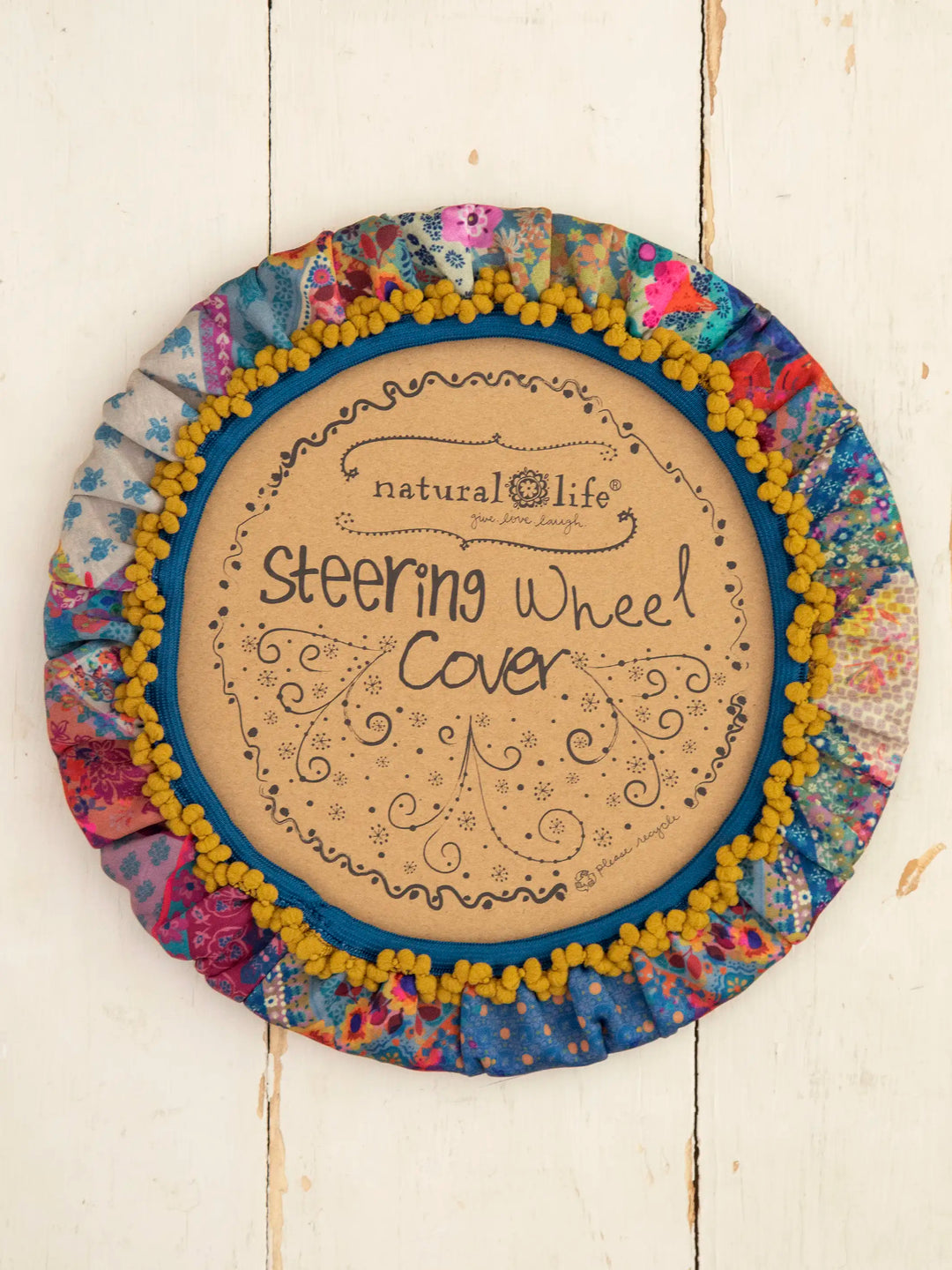 Steering Wheel Cover, 15" - Dark Turquoise